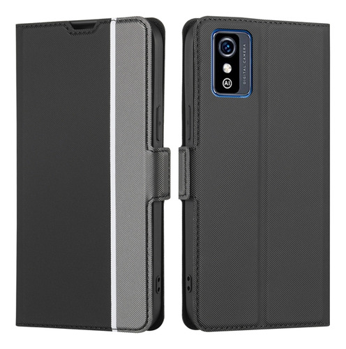 Funda De Piel Con Textura De Sarga Para Zte Blade L9