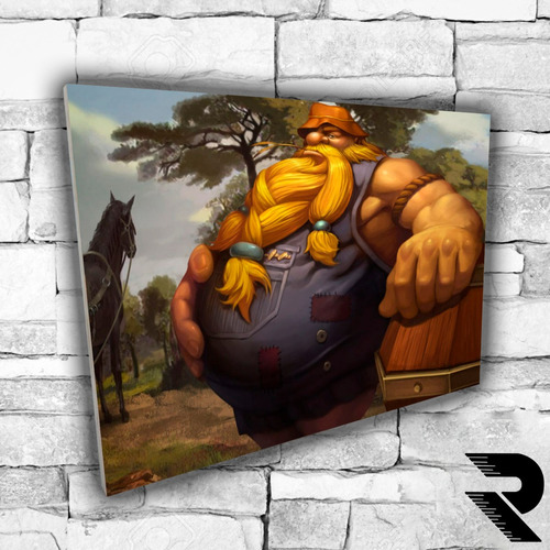 Cuadro De Gragas Rural | League Of Legends | 21x30cm