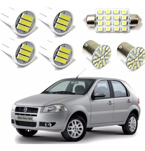 Kit Lâmpada Led Fiat Palio G3 2008 2009 2010 2011 2012 2013