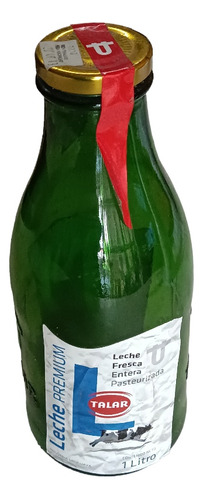Botella De Vidrio Leche Talar,con Tapa, Vacia