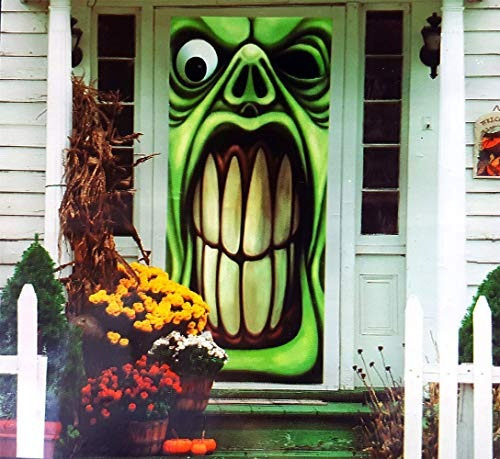 Cubierta De Puerta Duende Verde Casa Encantada De Halloween