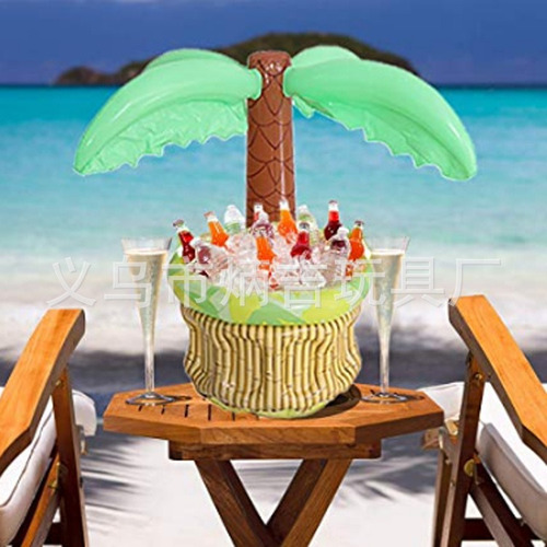 2pz Hielera Inflable Para Albercas Playa Flotadora Fiestas Verde