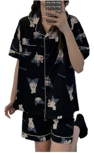 Pijama Femenino De Verano Lindo Anime Kuromi Fashion