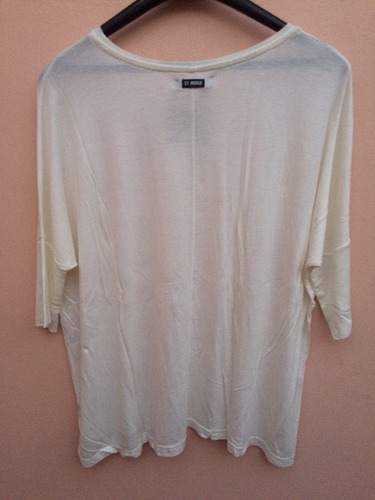 Remera Mujer Modal Blanca Basica Talle M O L