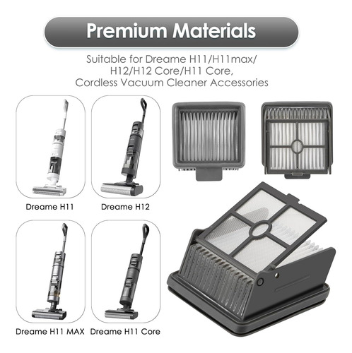 Kit De 5 Filtros Hepa Compatibles Dreametech H11/h12