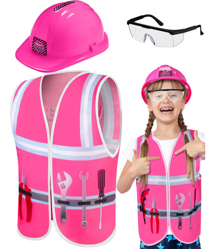 Handepo Disfraz De Trabajador De La Construcción, Casco Para