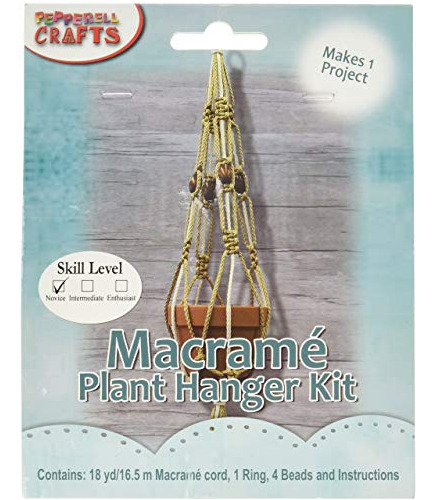 Pepperell Mac158 Macrame Kit De Suspensión De Planta Multico