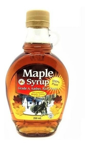 Jarabe De Arce Maple Syrup Origen Canadá 100% Puro X 250 Ml