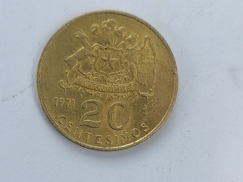 Moneda 20 Centesimos  Chile 1971