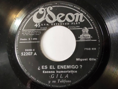Vinilo Single De Gila - Es El Enemigo ( C42 (Usado)