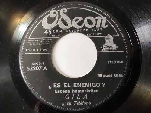 Vinilo Single De Gila - Es El Enemigo ( C42