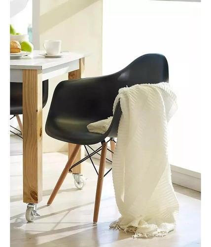 Silla De Comedor Butaca Eames Con Estructura Madera