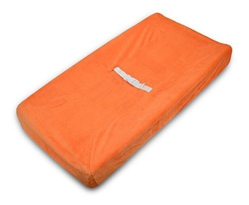 Funda Cambiador Chenille Suave, Naranja, Unisex.