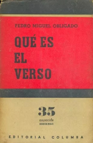 Pedro Miguel Obligado: Qué Es El Verso