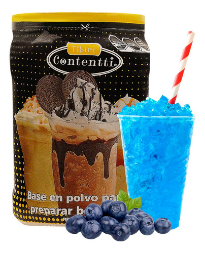 Icy Frutz Frappes Frutales Base Agua 1kg Sabor Icy Frutz Blueberry