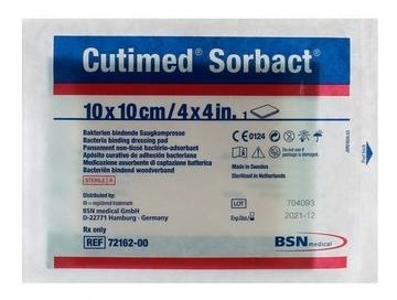 Apósito Antimicrobiano Cutimed Sorbact 10x10 Dacc Una Unidad