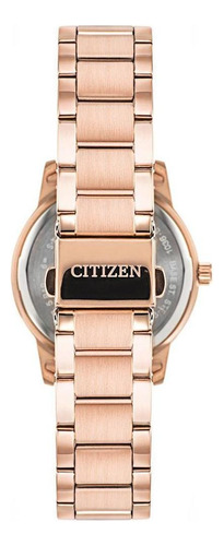 Reloj Citizen Mujer Rose Analogico Sumergible El309383a Color de la malla Dorado Color del bisel Dorado Color del fondo Gris