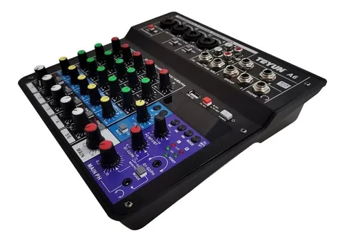 Mezcladora Mixer Profesional 6 Canales Teyun A6