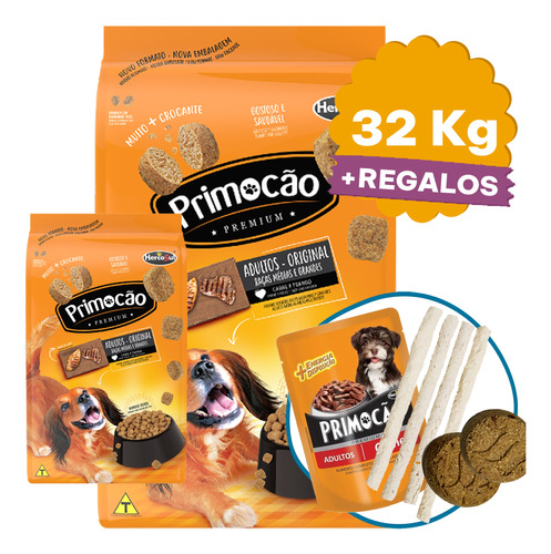 Alimento Primocao Premium Perro Adulto 32 Kg + Regalo