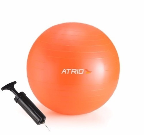 Bola de pilates Atrio ES119 cor laranja com inflador - unidade