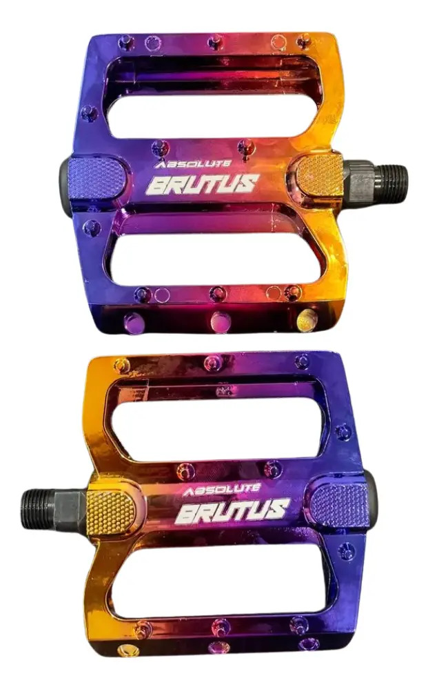 Pedal Bicicleta Absolute Brutus Flat 9/16 Oil Slick Camaleao