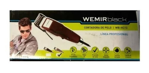 Imagen 4 de 4 de Cortadora De Pelo Wemir Profesional 220v 12w Ergonomica Color Bordó