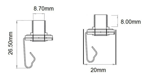 Imagem 2 de 2 de Jack Mono P10 Para Guitarra, Contrabaixo Alpha Kit C/2