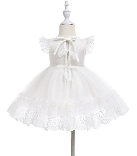 Vestido Branco P/ Bebês Com Touca P/ Batizados Ou Reveillon