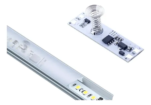 Luz Led 70cm Aluminio Alacena Cocina Dimmer Touch Listo Uso