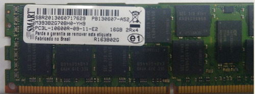Memória 16gb Pc3l-10600r 2rx4 Ecc Smart - Lote 6 Unidades