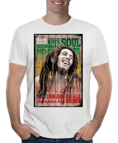 Remera Bob Marley 1 Reggae Hombre Purple Chick