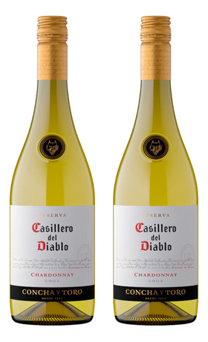 Vinho Casillero Del Diablo Chardonnay Kit C/2 Gf 750ml