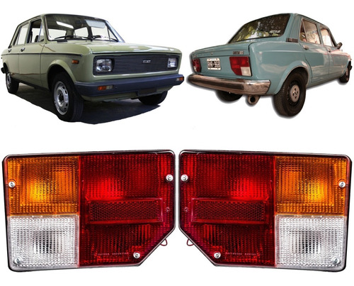 Juego De Faros Traseros Fiat 128 Europa