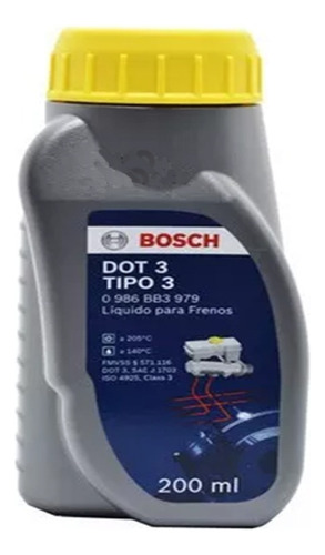 Liquido Para Frenos Moto Auto Bosch 200ml Dot 3 