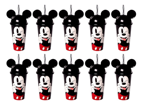 Copo Do Mickey Com Orelhas P/ Festa Infantil Kit 15 Unidades