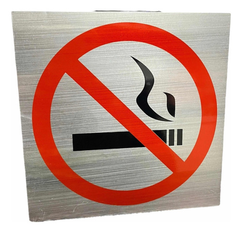 Señaletica No Fumar Logo Rigida (14cm X 14cm)