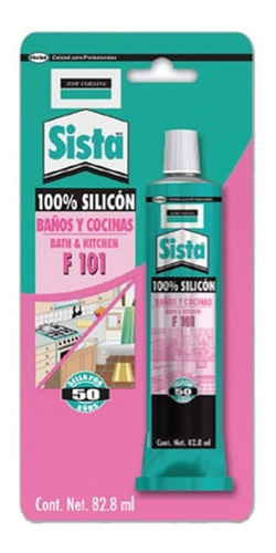 Imagen 2 de 6 de Silicón Transparente Sista F101 1770921 83ml 15201390