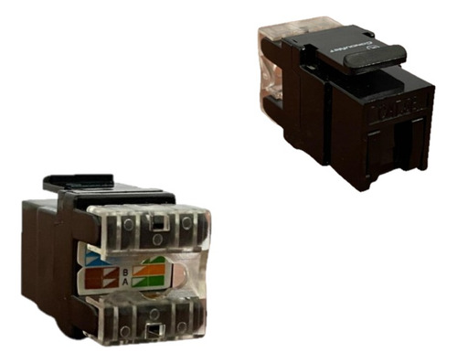 10 Piezas Jack Rj-45 Cat5e Negro Con Cubrepolvo Condunet