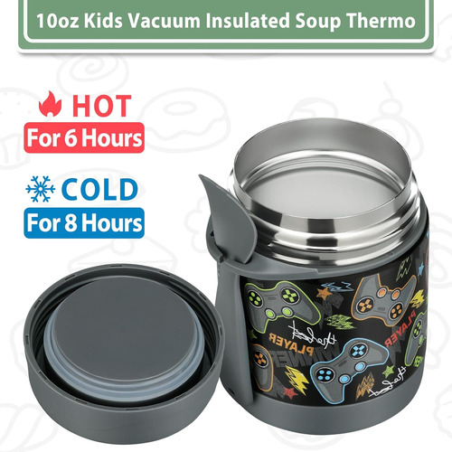 Termo De Sopa De 10 Oz Para Niños De Comida Caliente, Tarro