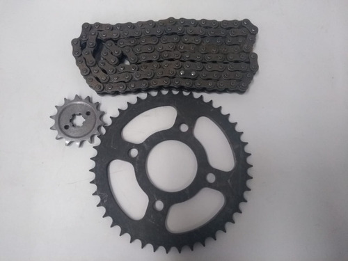 Imagen 3 de 8 de Kit De Sprocket Y Cadena Bajaj Original Para Discover 150 S