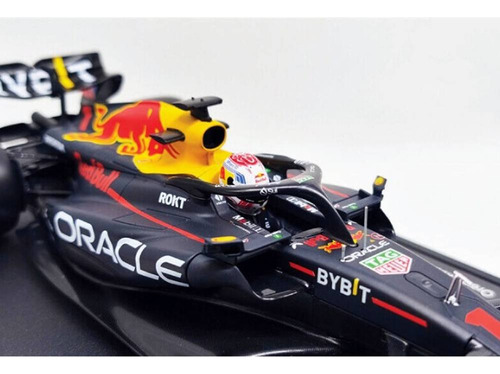 F1 Oracle Red Bull Rb19 1 Max Verstappen 2023 1 en 18 Burago Color Negro