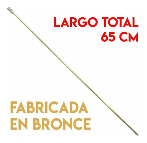 Imagen 2 de 10 de Baqueta De Bronce Multi Calibre Rifle Pistola Cepillo Cerdas