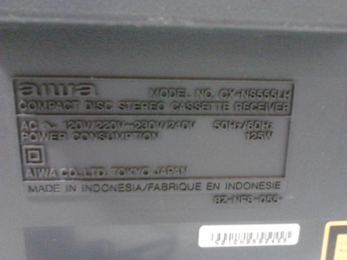 Placa Do Painel Frontal Som Aiwa Nsx-s555