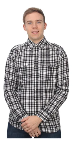 Camisa Cuadrille Blanco Algodon Importada