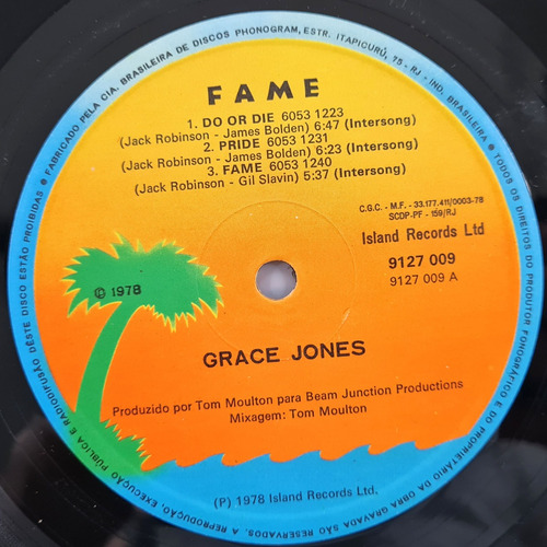 Grace Jones - Fame (1978) Brasil - Vinilo / Lp (Usado)