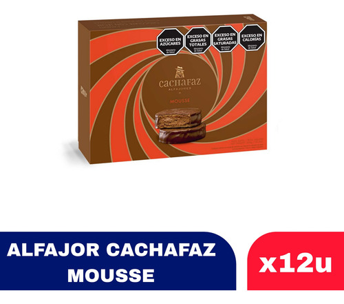 Alfajor Cachafaz Mousse X50g X12u - Tuttomax