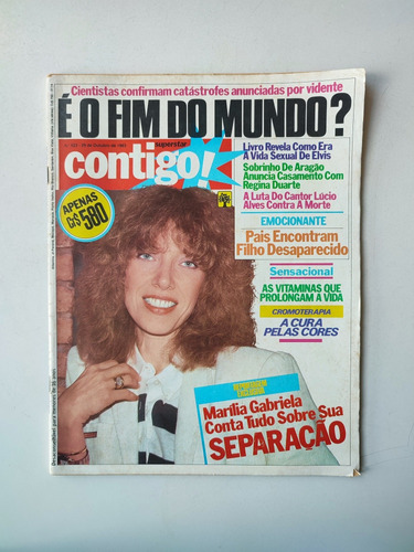 Revista Contigo 423 Marília Gabriela Brigitte Bardot 