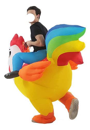 Disfraz Inflable De Gallo Colorido