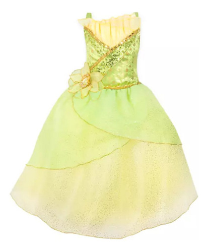 Vestido Tiana Princesa Y El Sapo Disfraz Original Autentico De Disney