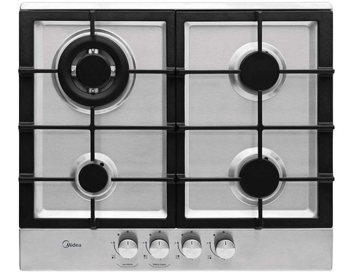 Fogão cooktop gás Midea CYA4B aço inoxidável 127V/220V